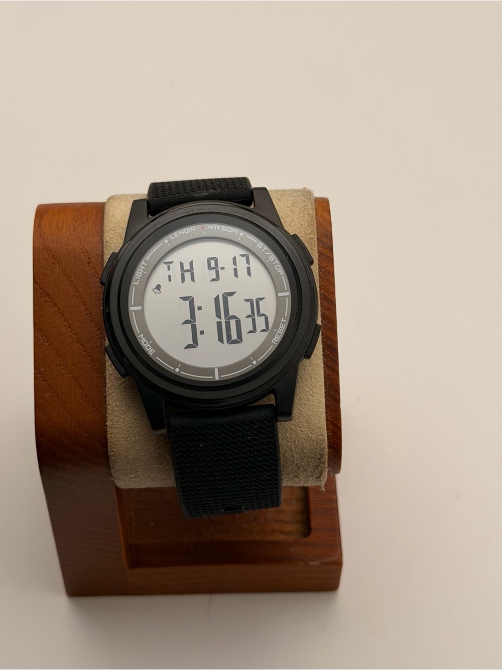 HANPOSH Mens Digital Watch Ultra Thin LN-R017 All Black, A1-R021-All Black